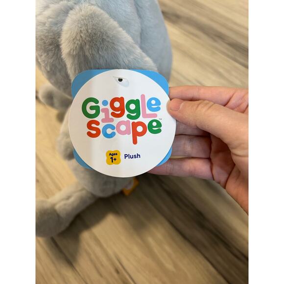 Giggle Scape Adorable Gray Bunny Rabbit Long Floppy Ears Stuffed Plush Lovey 18" - Picture 6 of 8